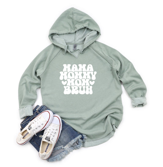 Mama mommy mom bruh California wave hoodie