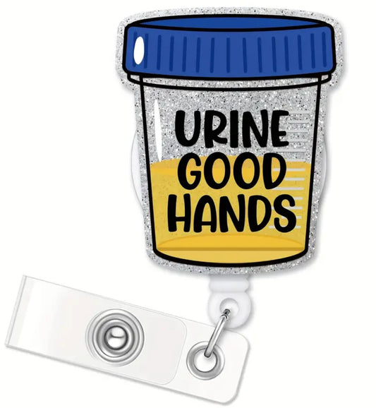 Urine good hands Badge reels