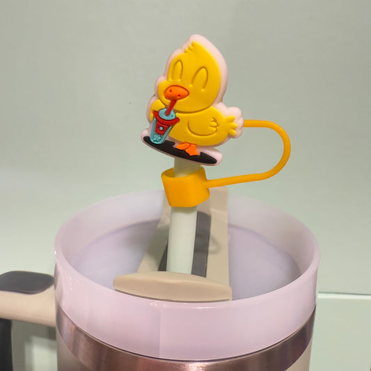 Duck straw topper