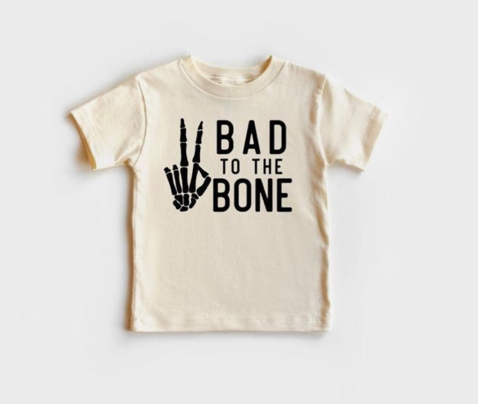 Bad to the bone kids tee