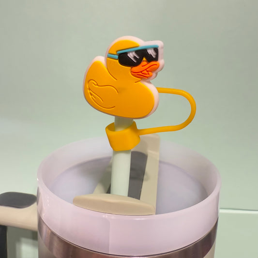 Duck straw topper