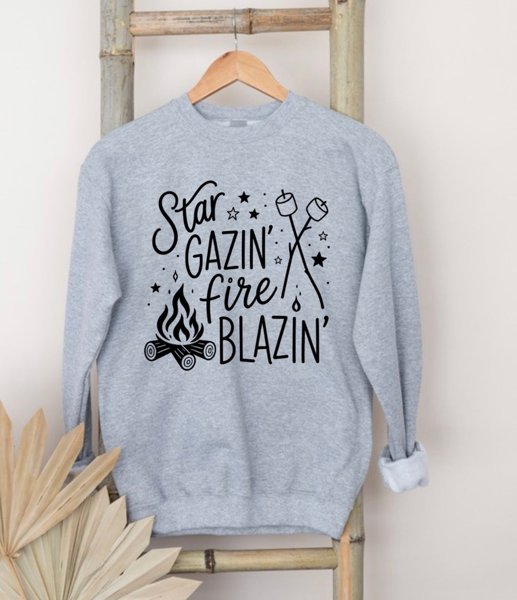 Star gazin’ fire blazin’ sweatshirt