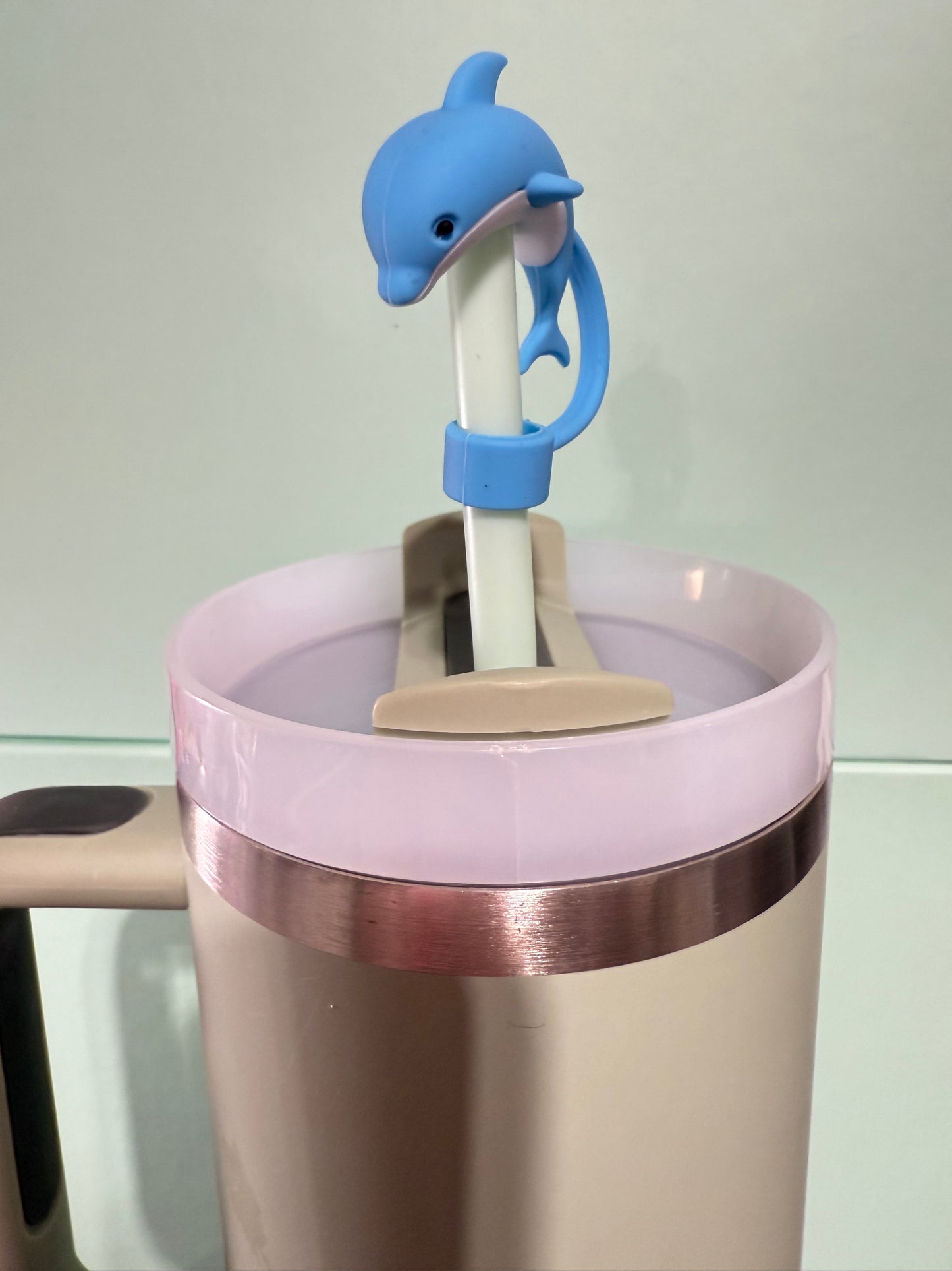Dolphin straw topper
