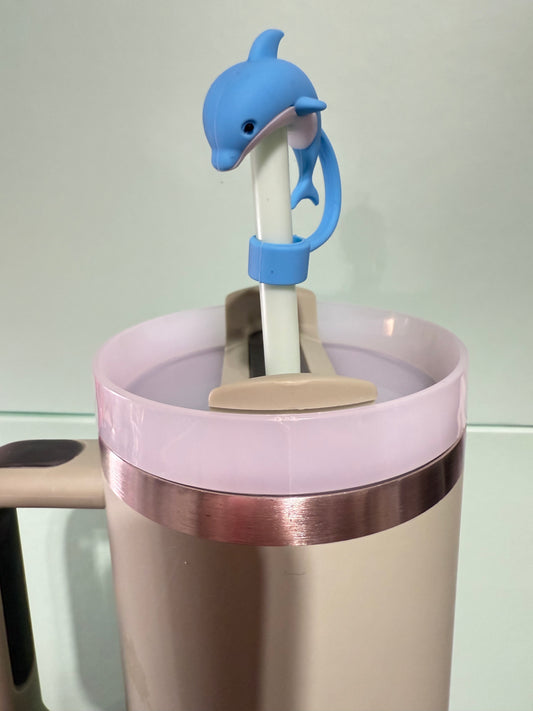 Dolphin straw topper