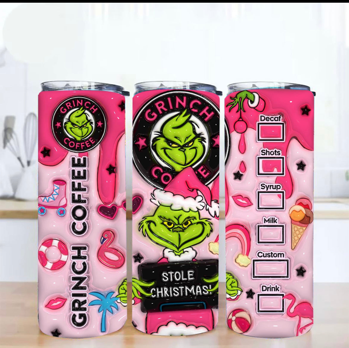 Grinch coffee tumbler