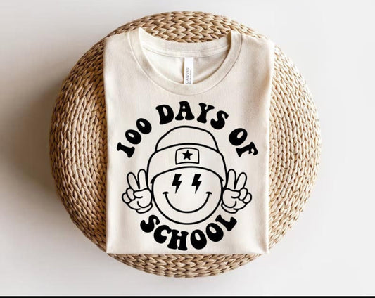 100 days of school tee adult and youth