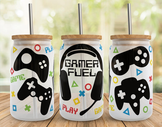 Gamer fuel glass cup