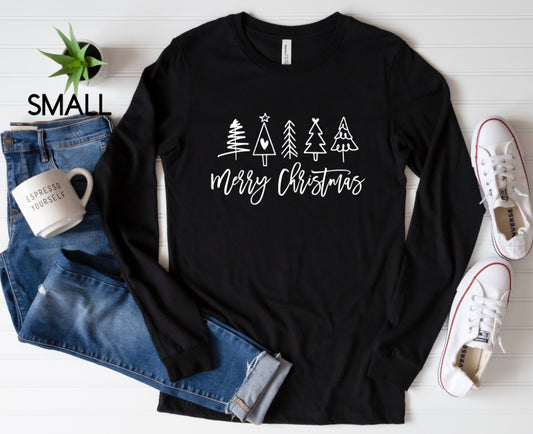 SALE merry Christmas long sleeve tee