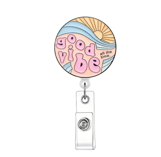 Good vibes Badge reel