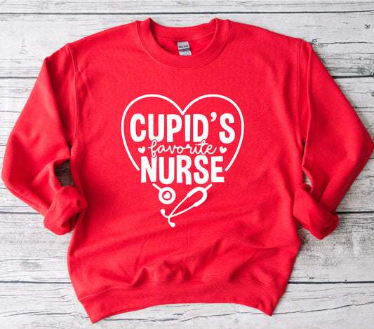 Cupids favourite nurse sweatshirt