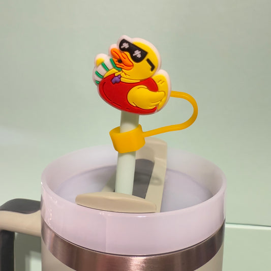 Duck straw topper