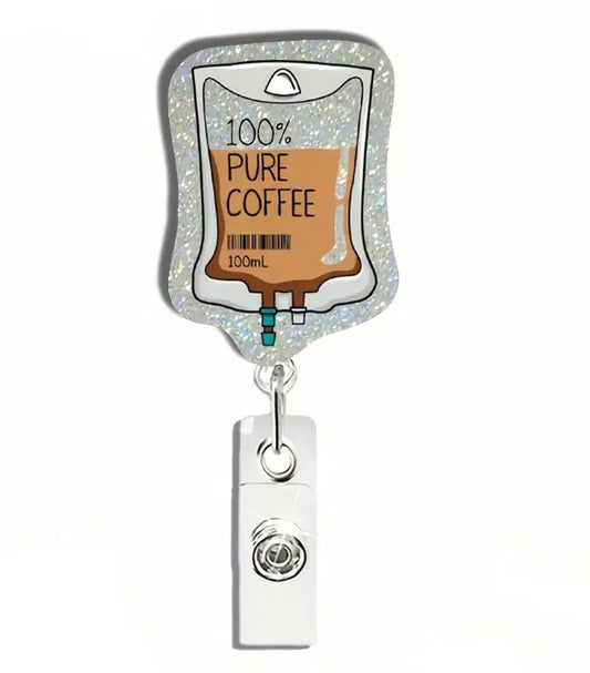 100% pure coffee Badge reel