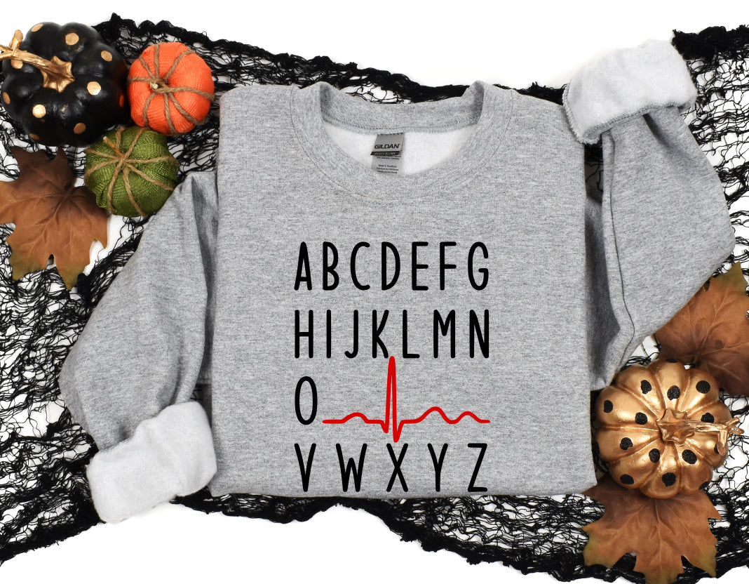 Alphabet vitals sweatshirt