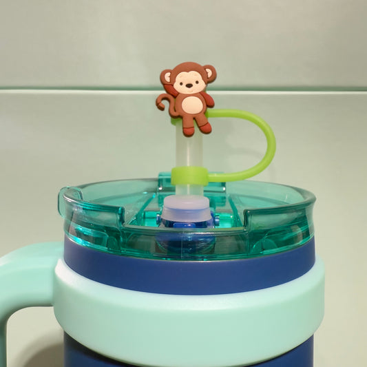 Monkey straw topper