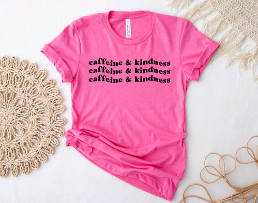 Adult caffeine & kindness tee