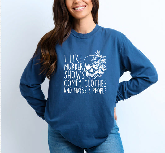 Murder shows comfy clothes long sleeve t shirt