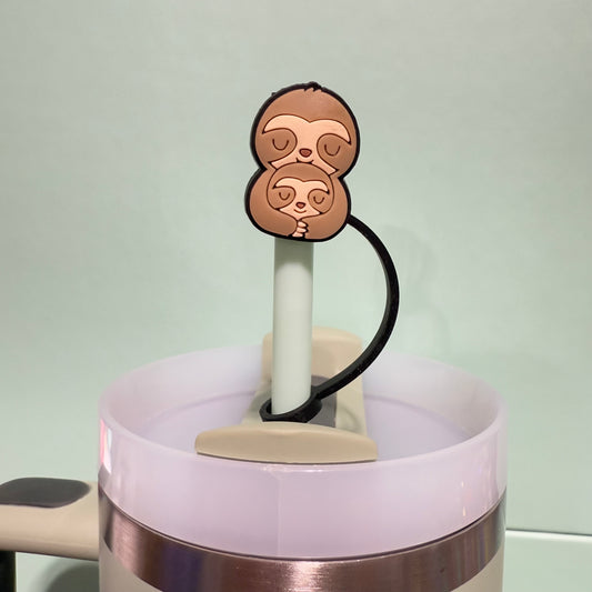 Sloth straw topper