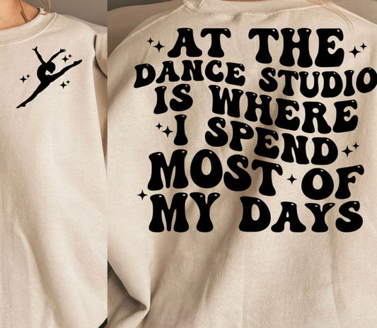 At the dance studio sweatshirt