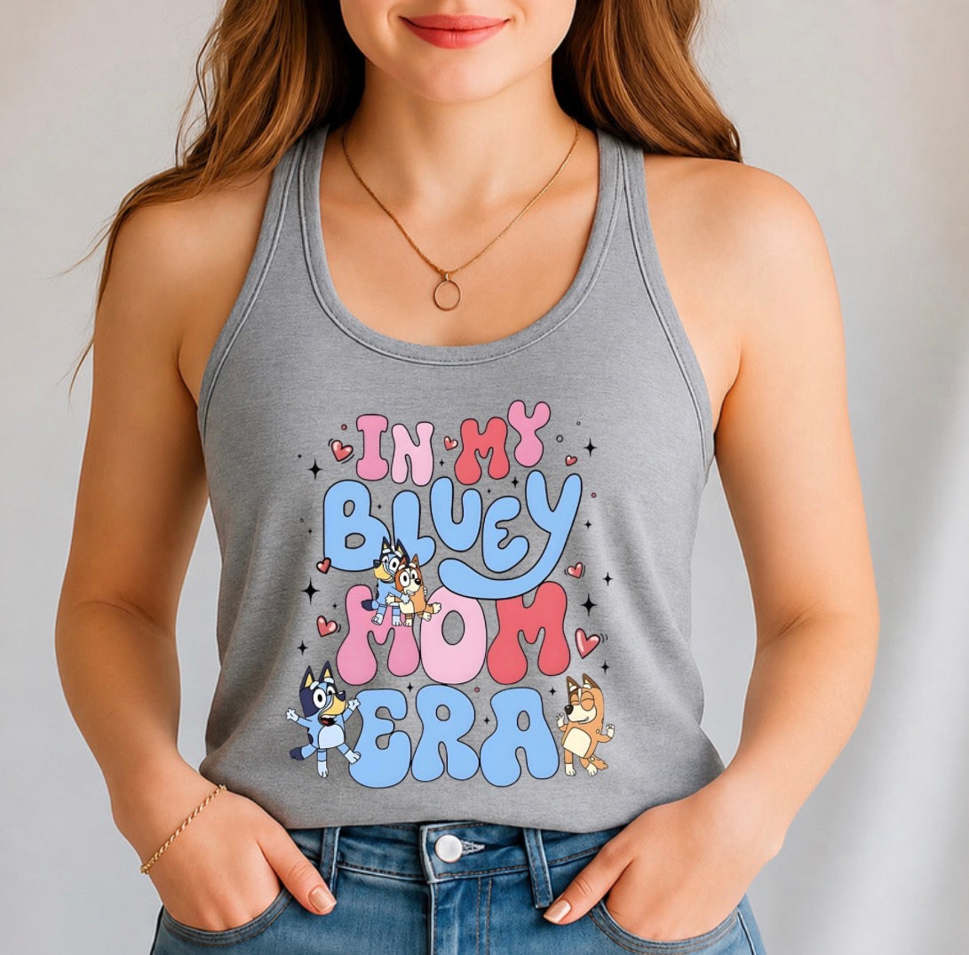 In my bluey mom era tank top