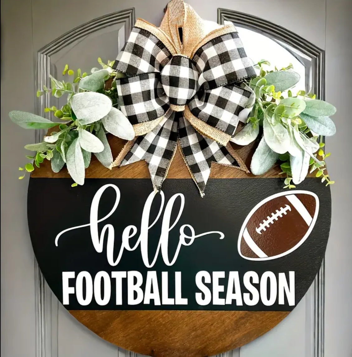 Hello football season sign