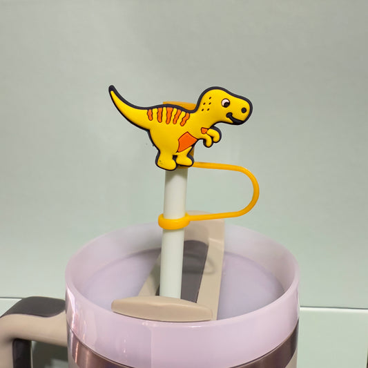 Dinosaur straw topper