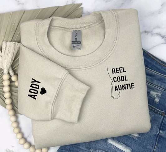 Reel cool auntie sweatshirt