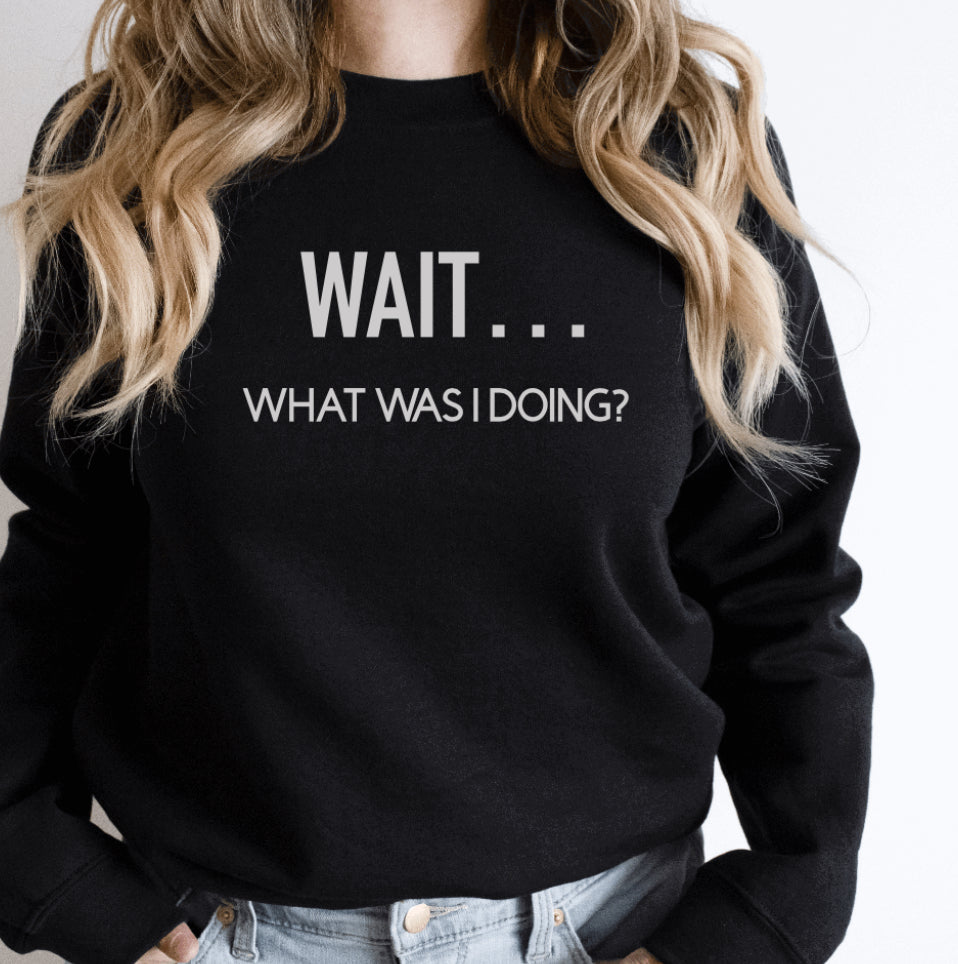 Wait what was I doing? sweatshirt