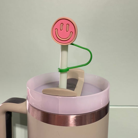 Smiley straw topper