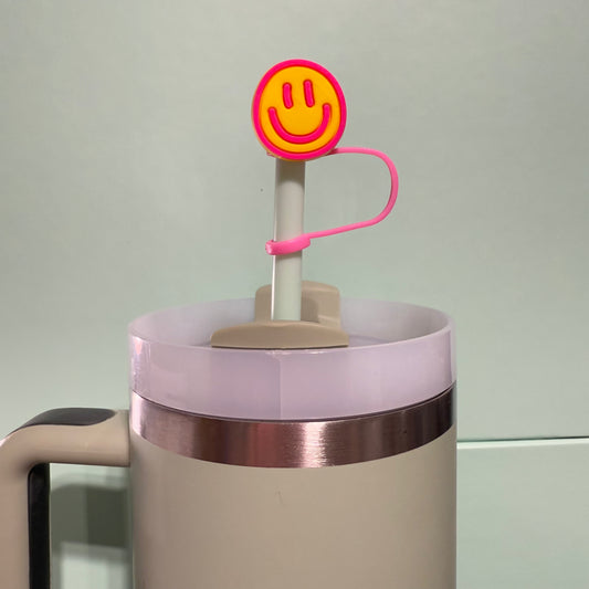 Smiley straw topper