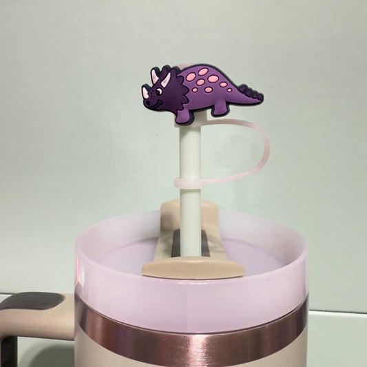 Dinosaur straw topper