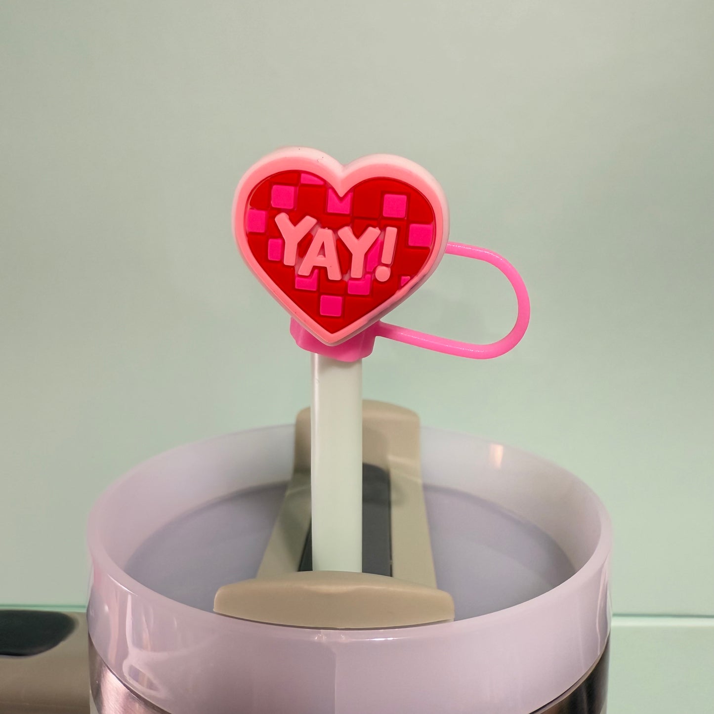 Valentines straw topper