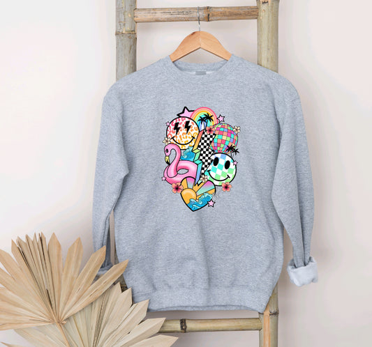 Retro beach vibes sweatshirt