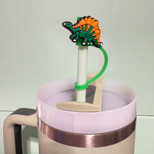 Dinosaur straw topper