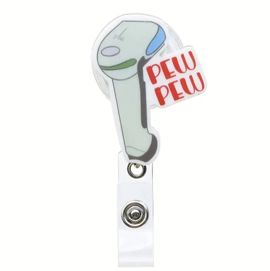 Pew pew Badge reel