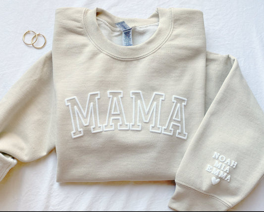 Mama puff sweatshirt with names