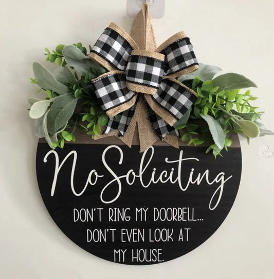 No soliciting sign