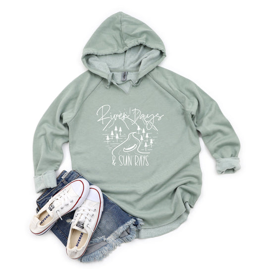 River days & sun rays California wave hoodie