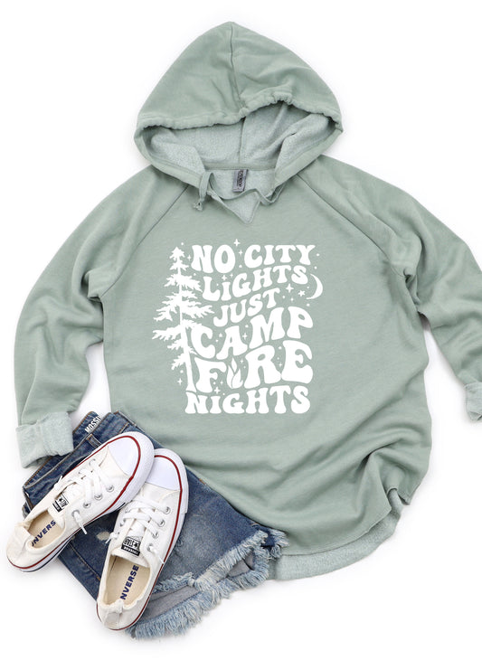 No city lights California wave hoodie
