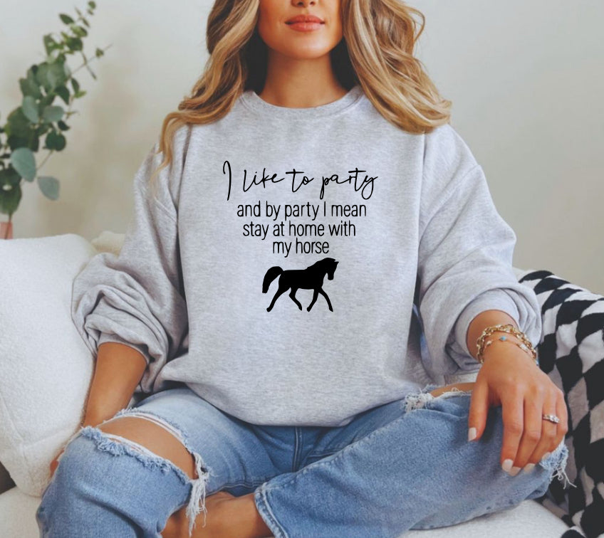 I like to party sweatshirt