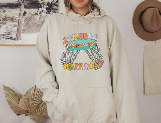 Rolling up happiness hoodie