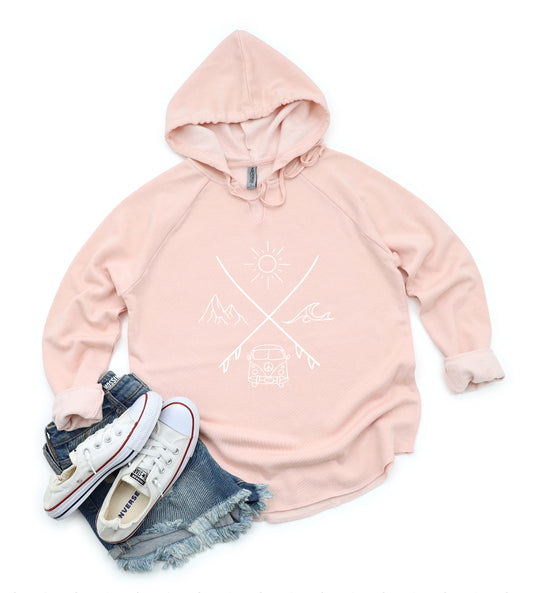Outdoor California wave hoodie