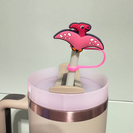Dinosaur straw topper