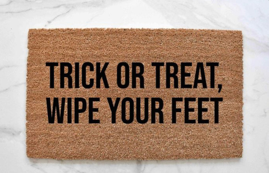 Trick or treat doormat