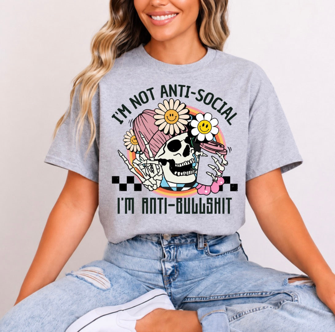 I’m not anti-social, I’m anti-bullshit tee