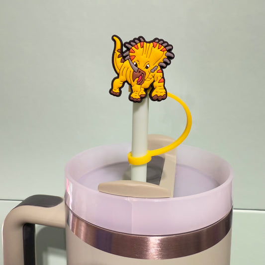 Dinosaur straw topper