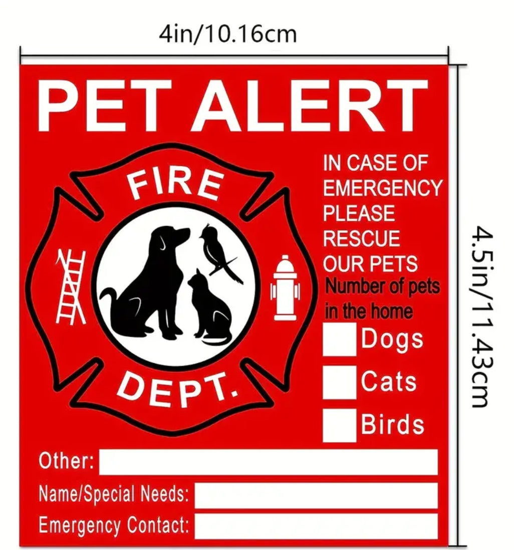 Pet alert sticker