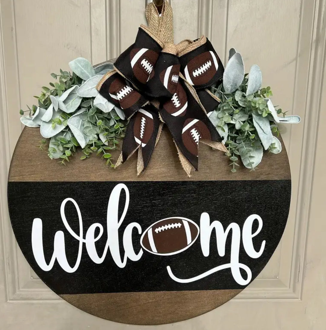 Welcome football sign