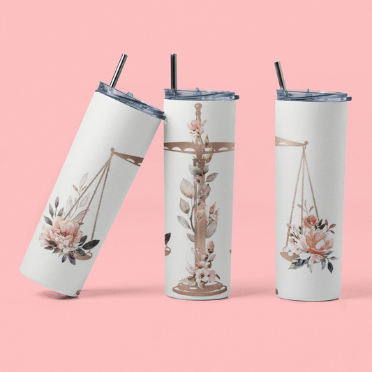 Floral scale 20oz tumbler