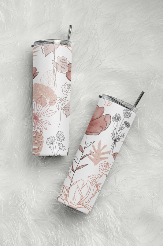 Boho floral 20oz tumbler