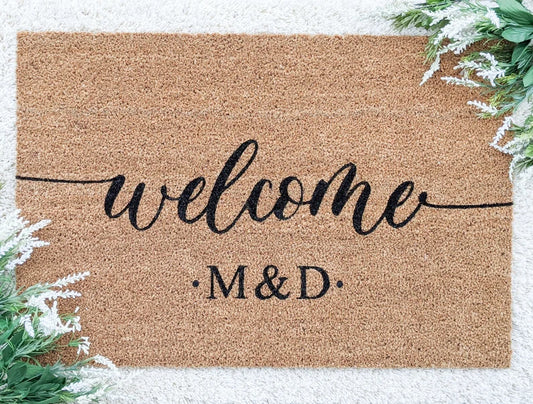 Custom welcome  pizza  doormat